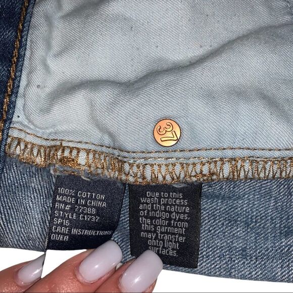 Madewell Denim Raw Edge Boyshorts Womens 24 Style C1737 Blue Jean Shorts - Picture 7 of 7